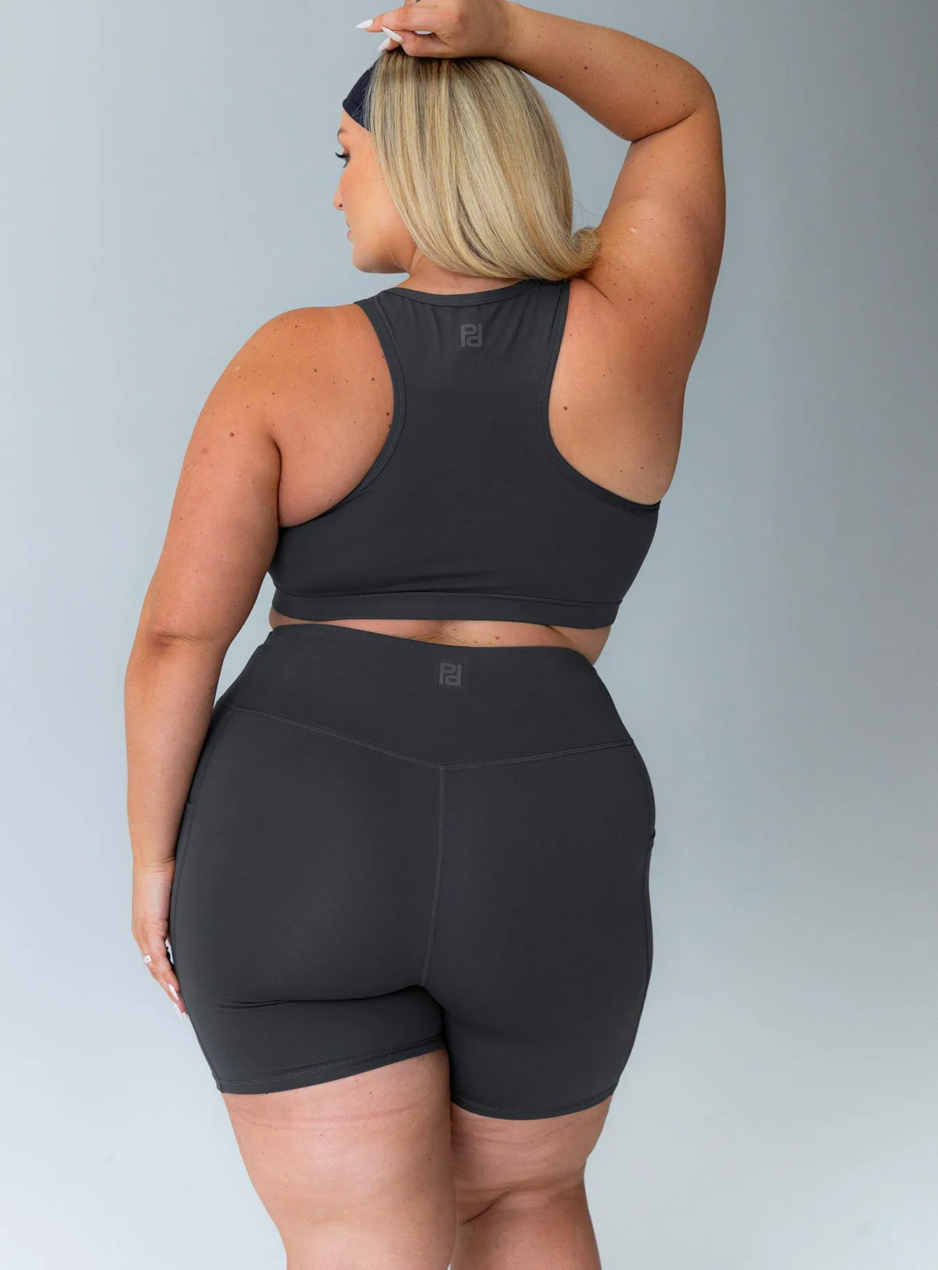 Conquer Activewear Shorts Grey Curve