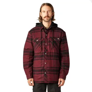 Dickies Quilted Flannel Shirt Jacket - Dark Port/Black
