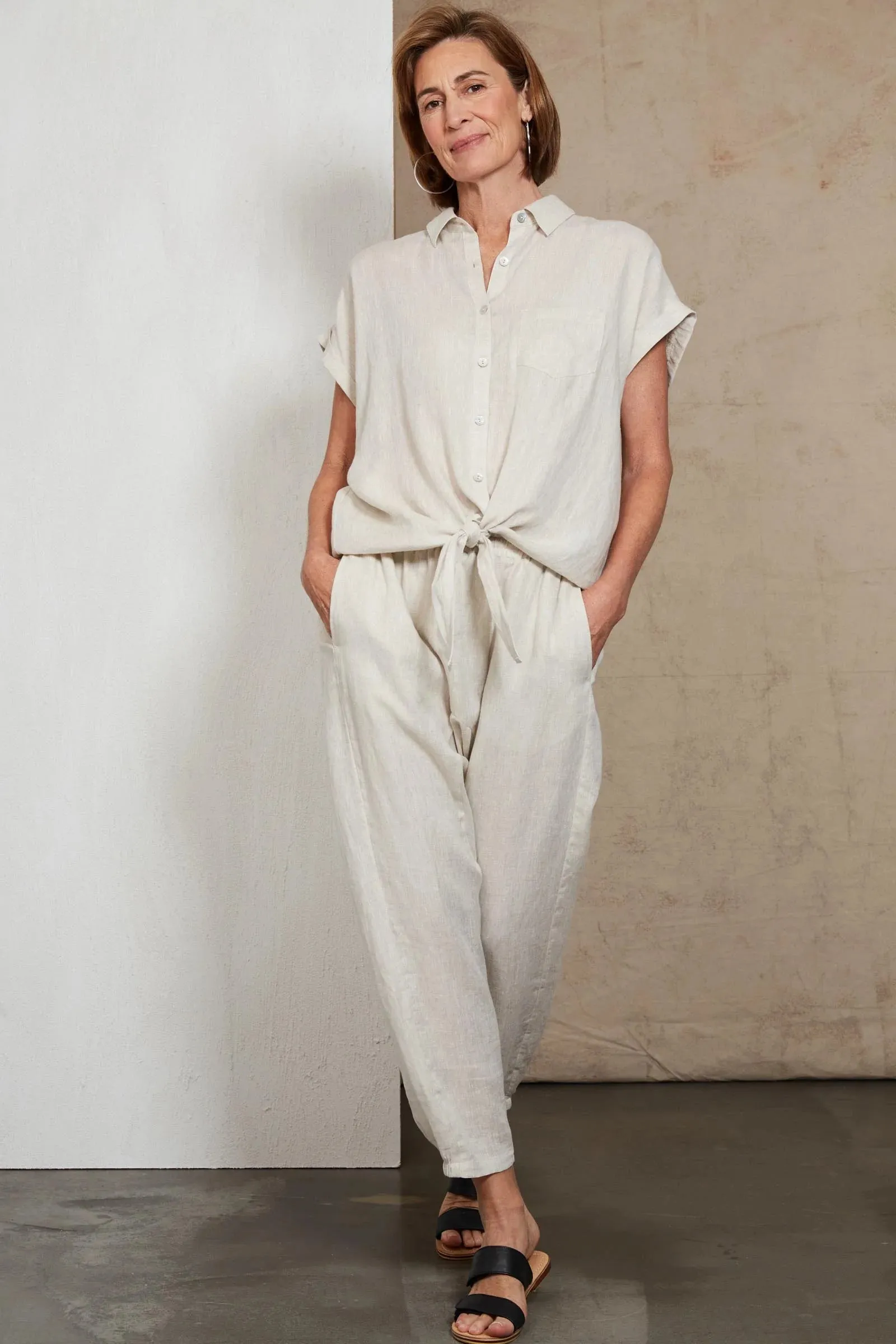 Eb & Ive 'Studio Tie Shirt' - Tusk