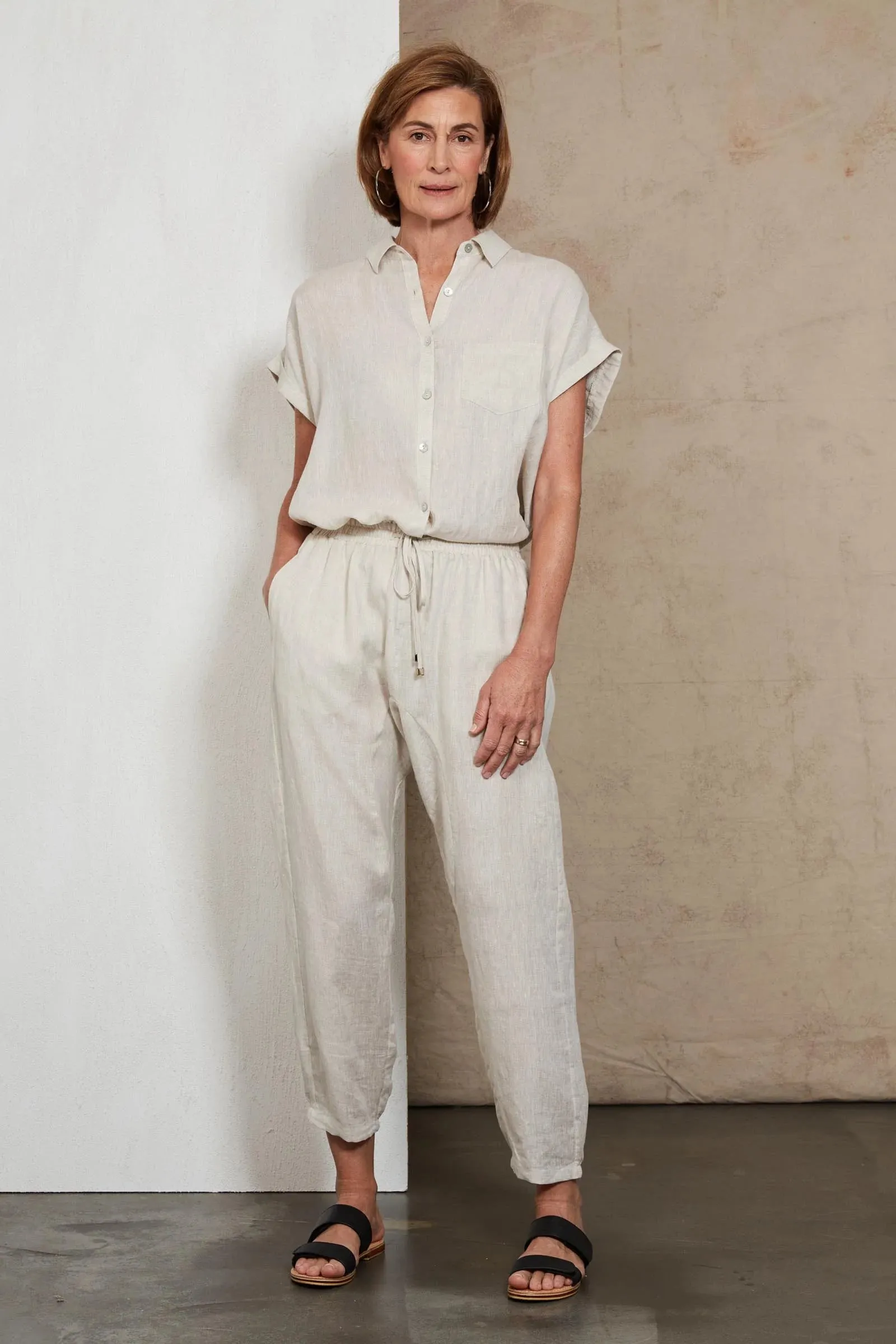 Eb & Ive 'Studio Tie Shirt' - Tusk