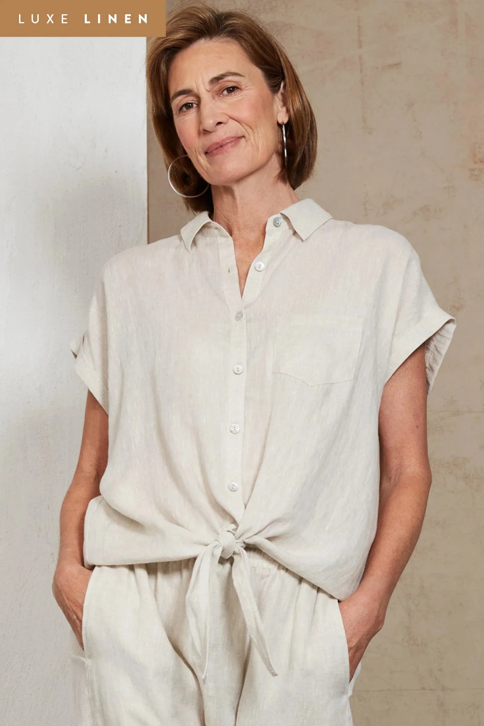 Eb & Ive 'Studio Tie Shirt' - Tusk