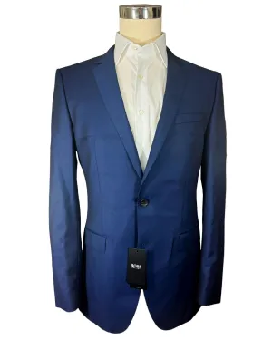 Hugo Boss Sport Coat Dark Blue - Slim Fit Wool Blazer EU 50 / US 40 L SALE