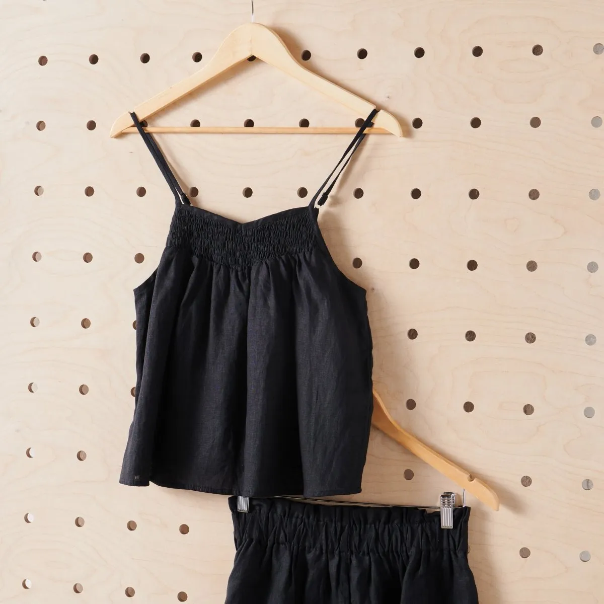 Linen Short Sets in Black