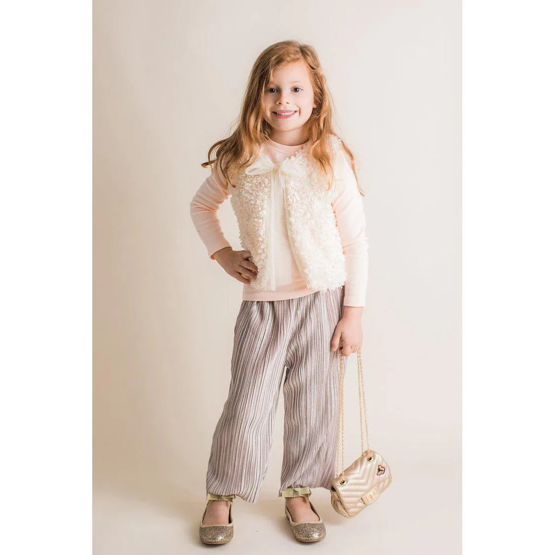 Mae Li Rose Blush Pleated Pants