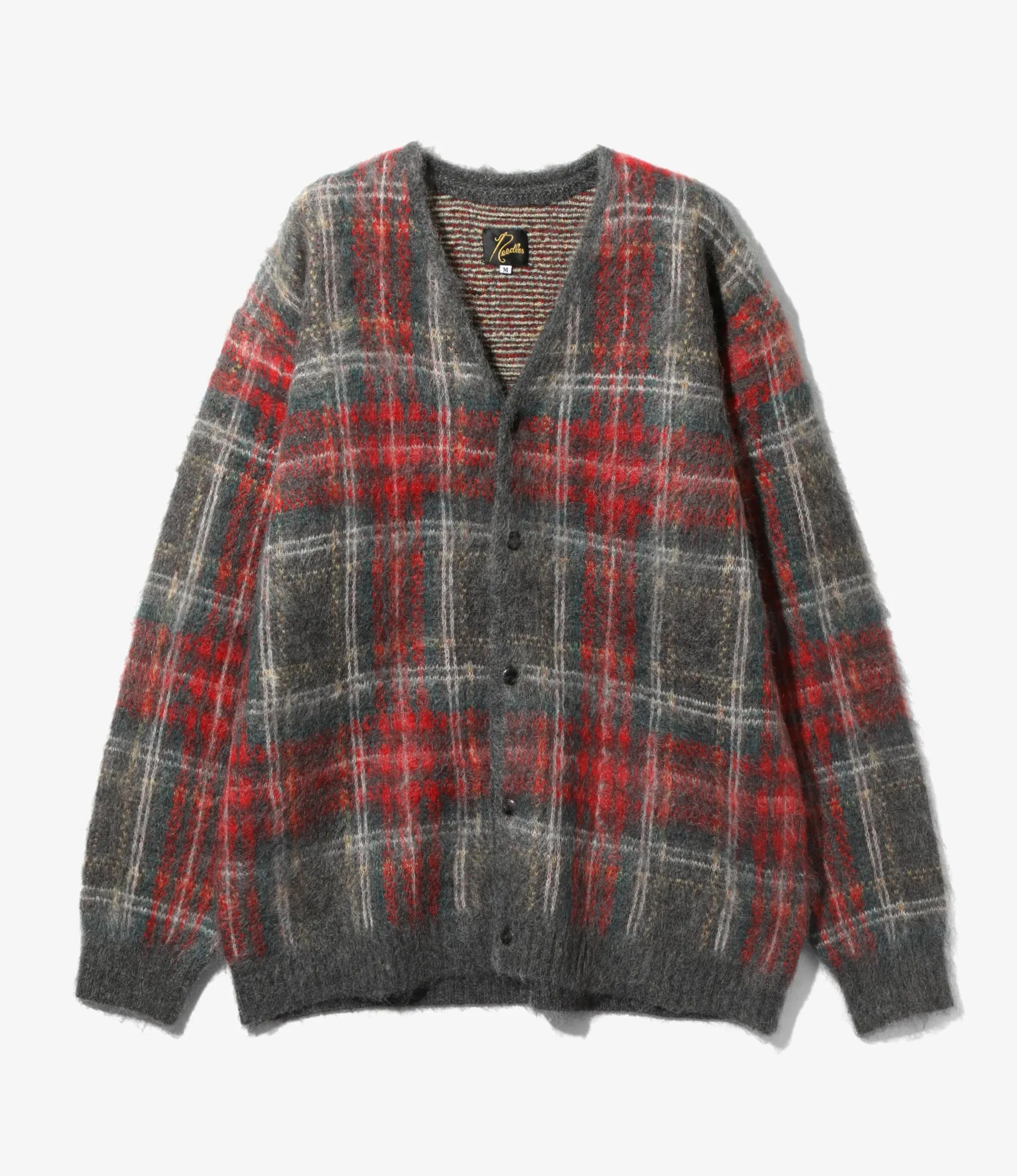 Mohair Cardigan - Red / Black - Plaid