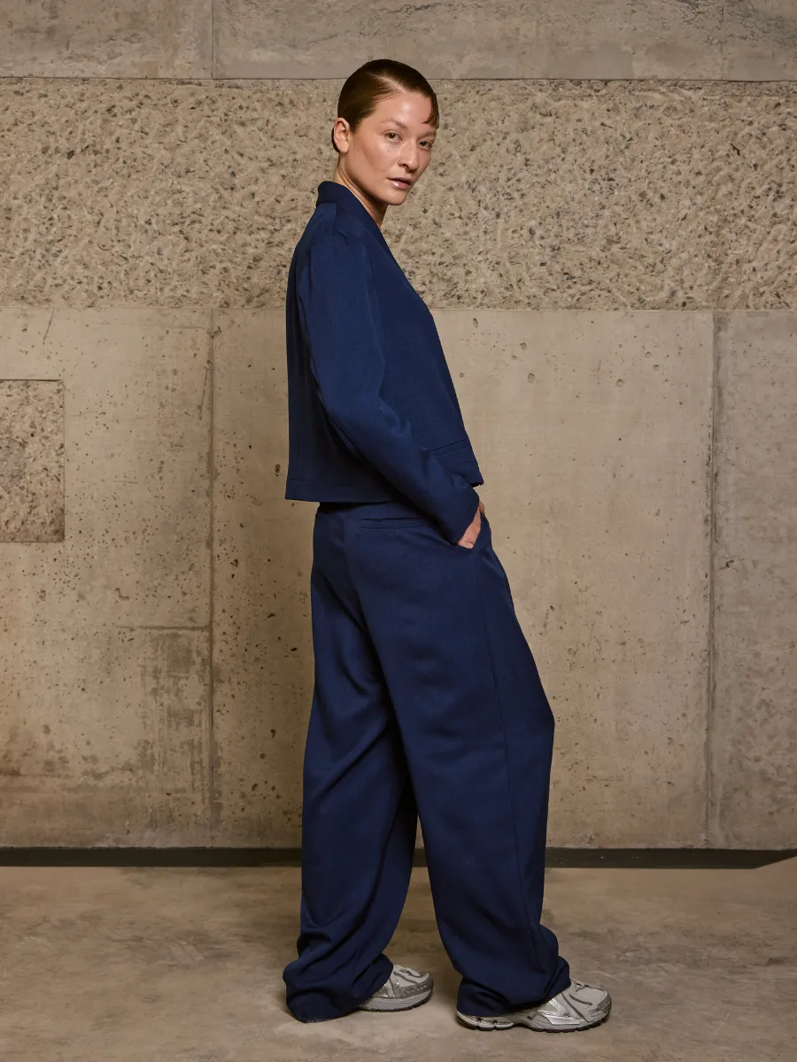 Pleated Pants - Blue