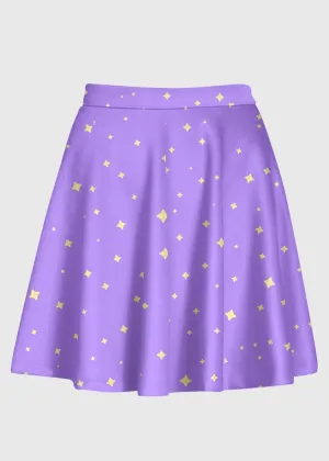 Plus Size Kawaii Magical Star Purple Skirt