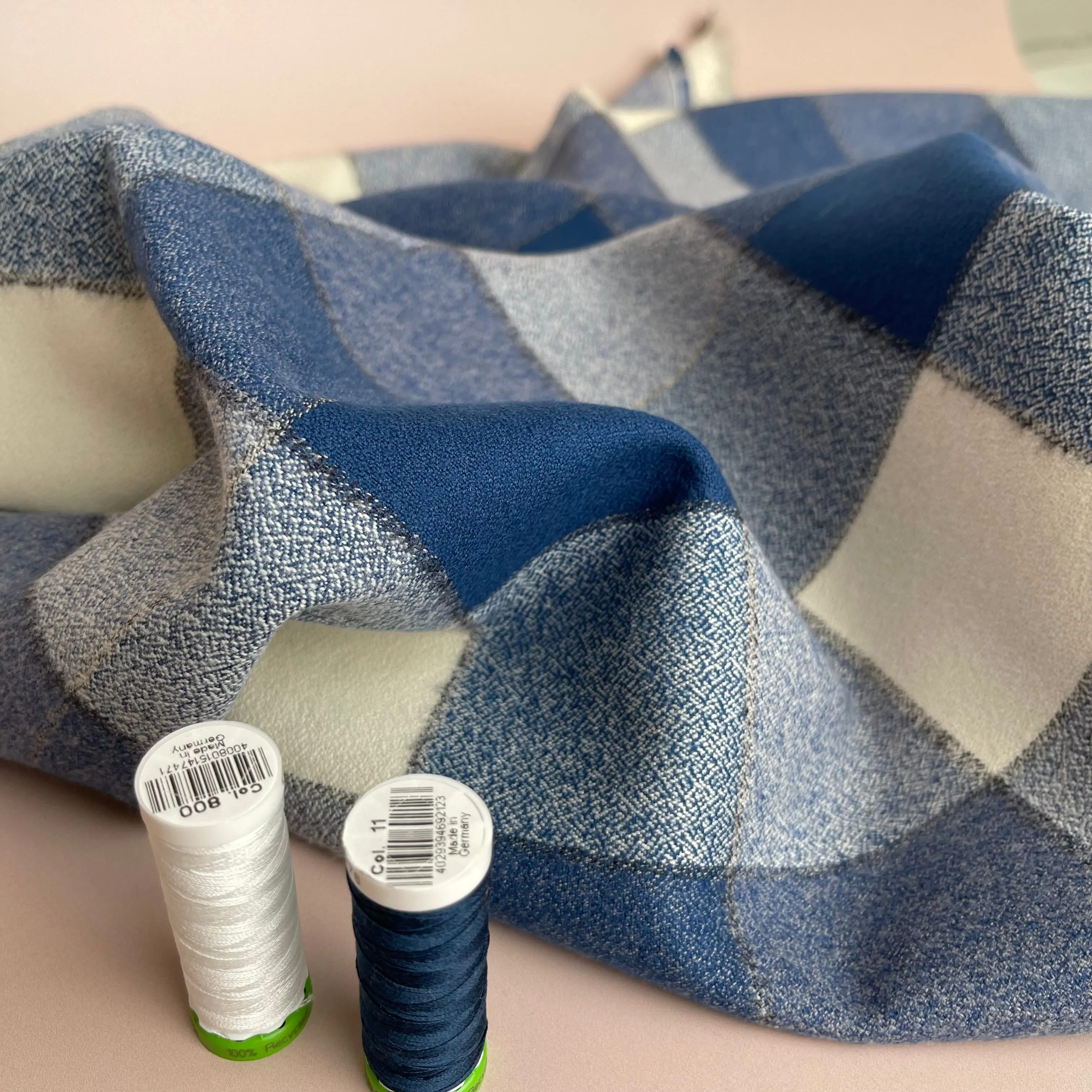 REMNANT 0.48 Metre - Denim Mammoth Cotton Flannel