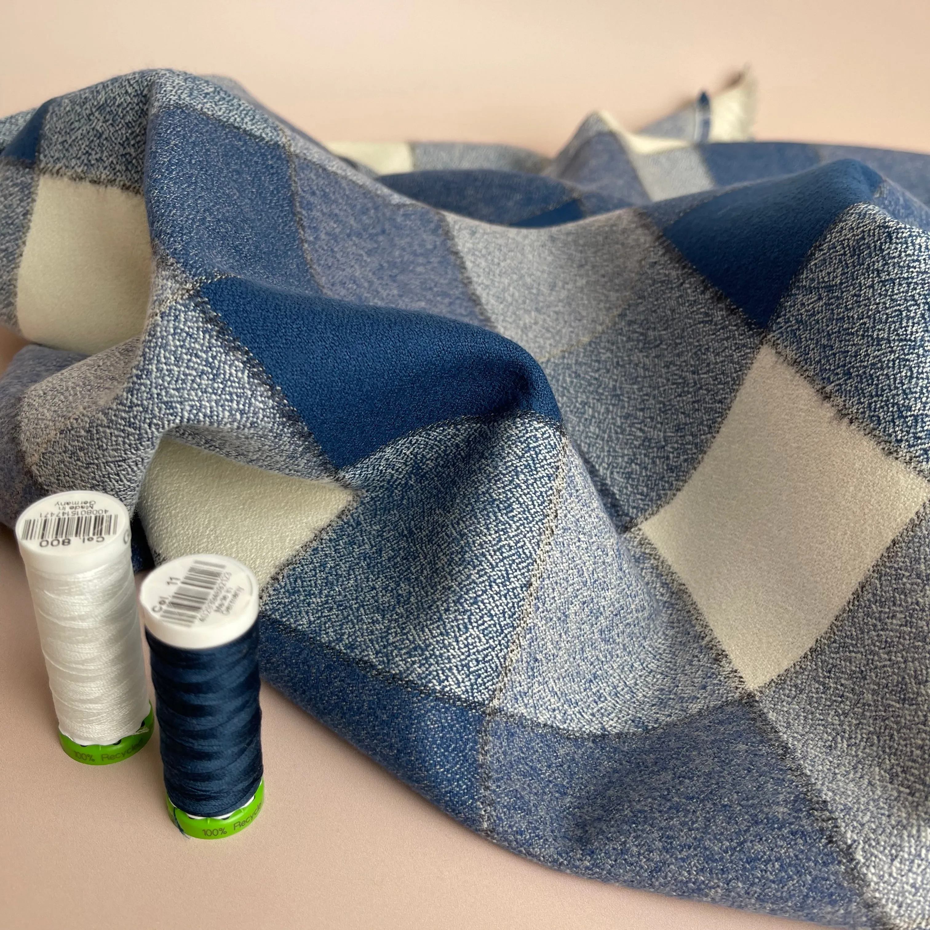 REMNANT 0.48 Metre - Denim Mammoth Cotton Flannel