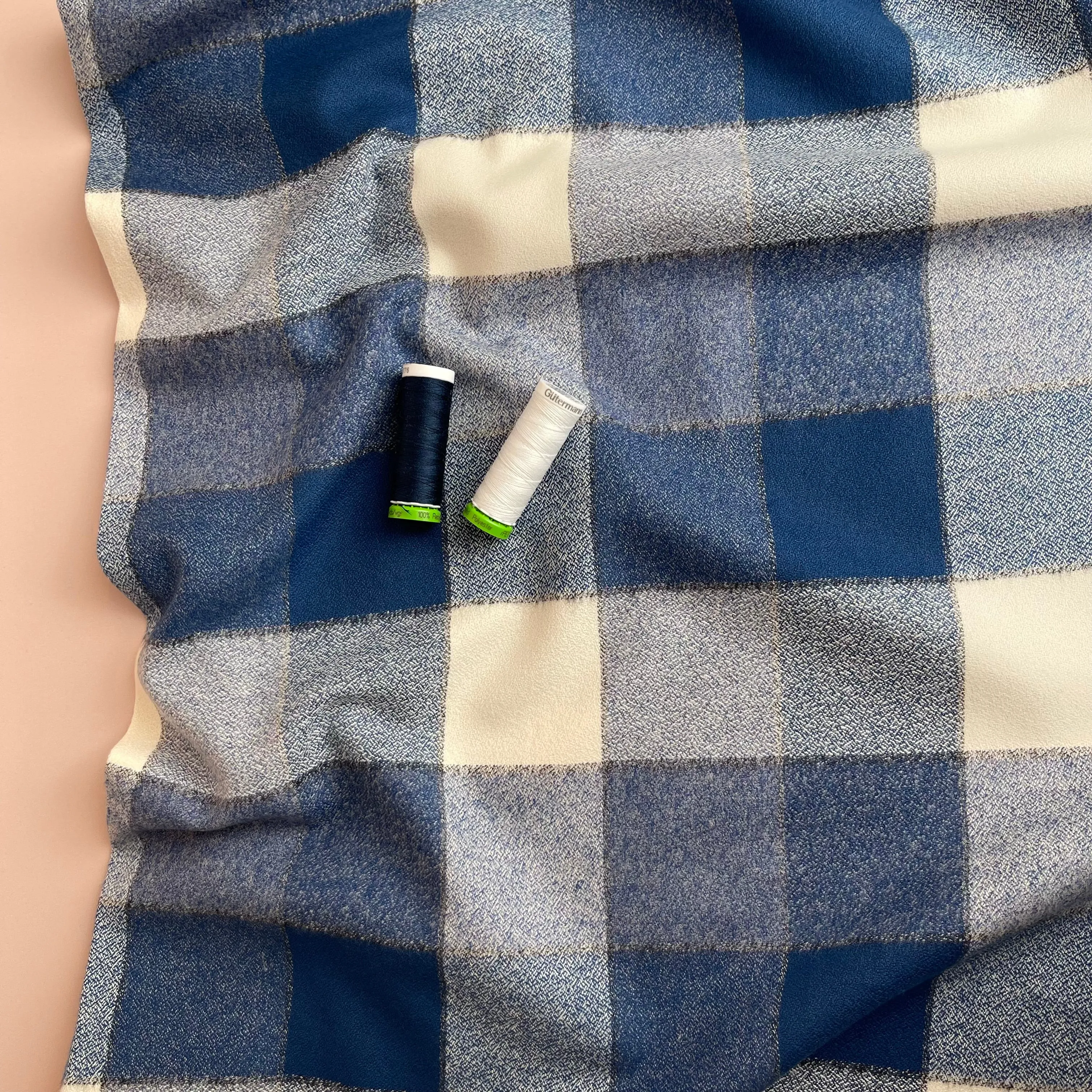 REMNANT 0.48 Metre - Denim Mammoth Cotton Flannel