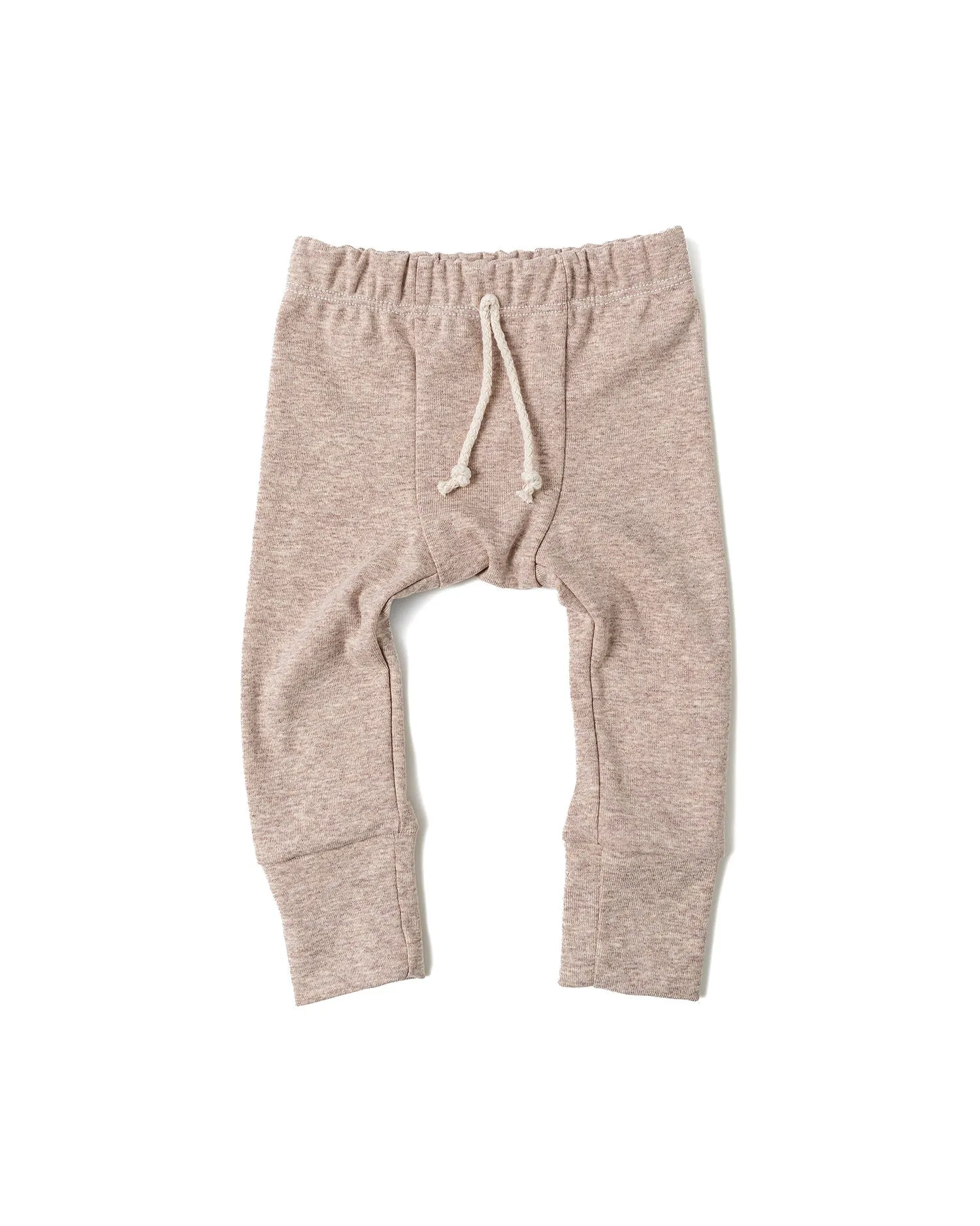 rib knit pant CO - oatmeal