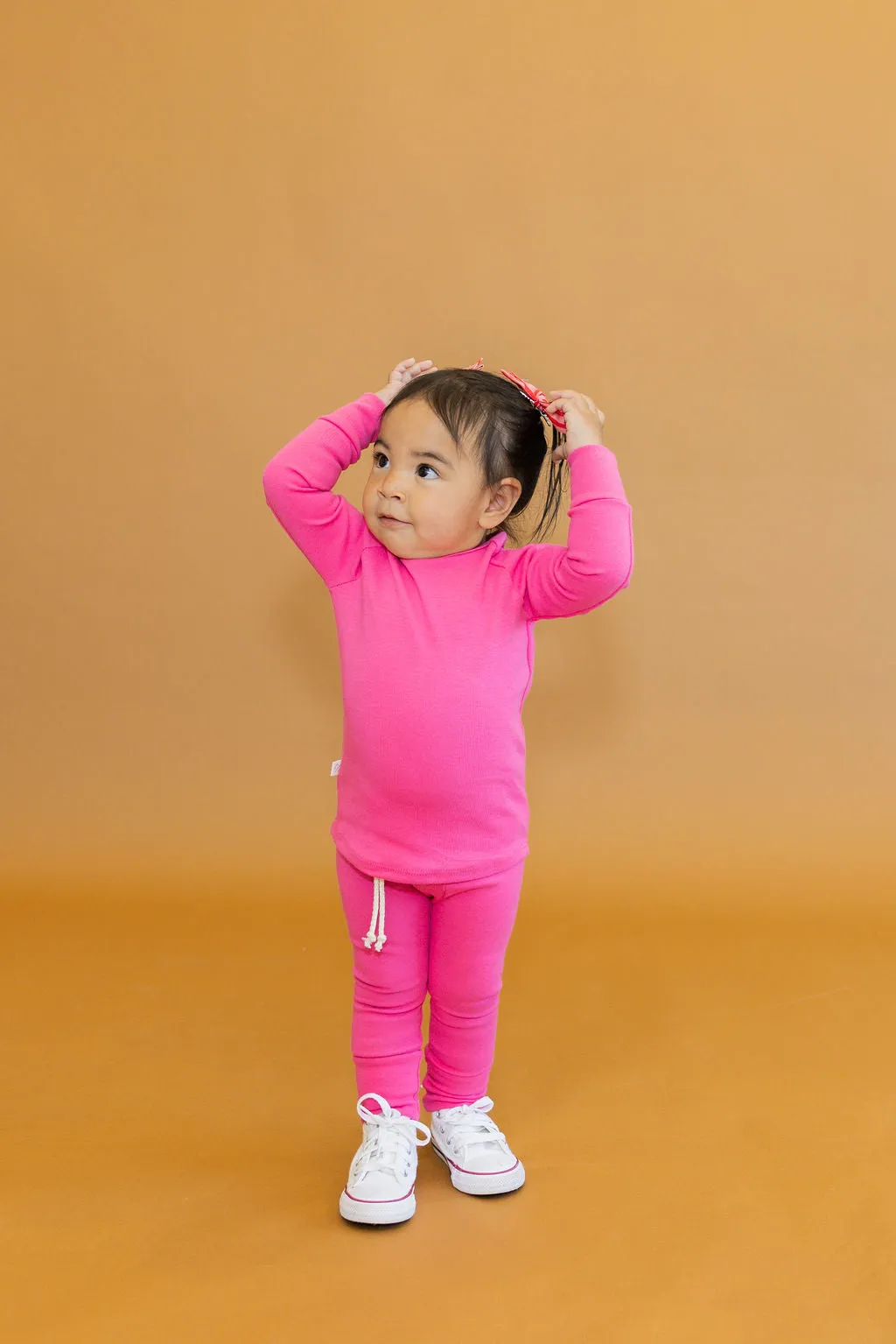rib knit pant CO - punch
