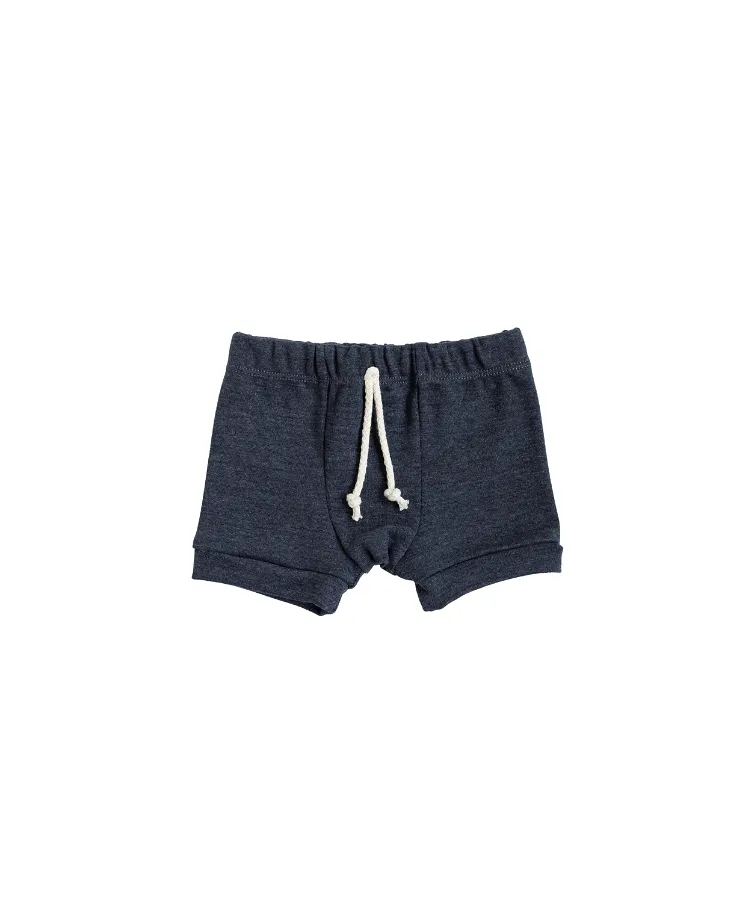 rib knit shorts CO - smoke