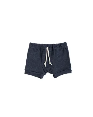 rib knit shorts CO - smoke
