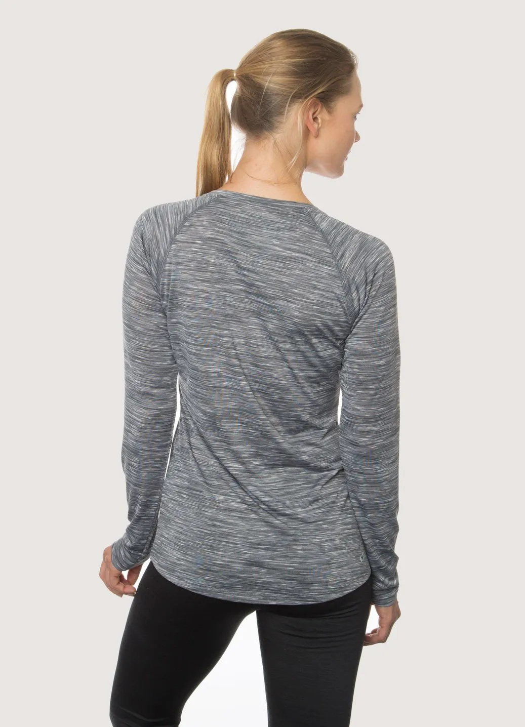 Stratus Speckled Space Dye Long Sleeve V-Neck Tee