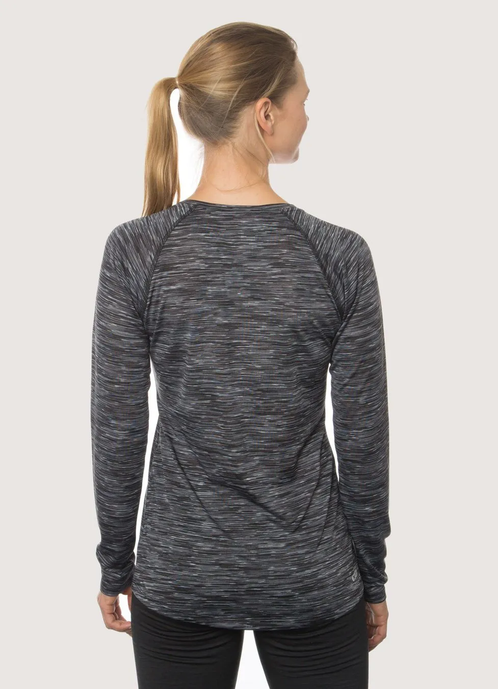 Stratus Speckled Space Dye Long Sleeve V-Neck Tee