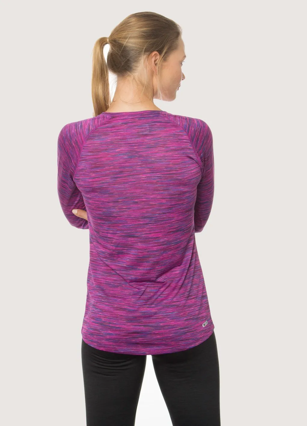 Stratus Speckled Space Dye Long Sleeve V-Neck Tee