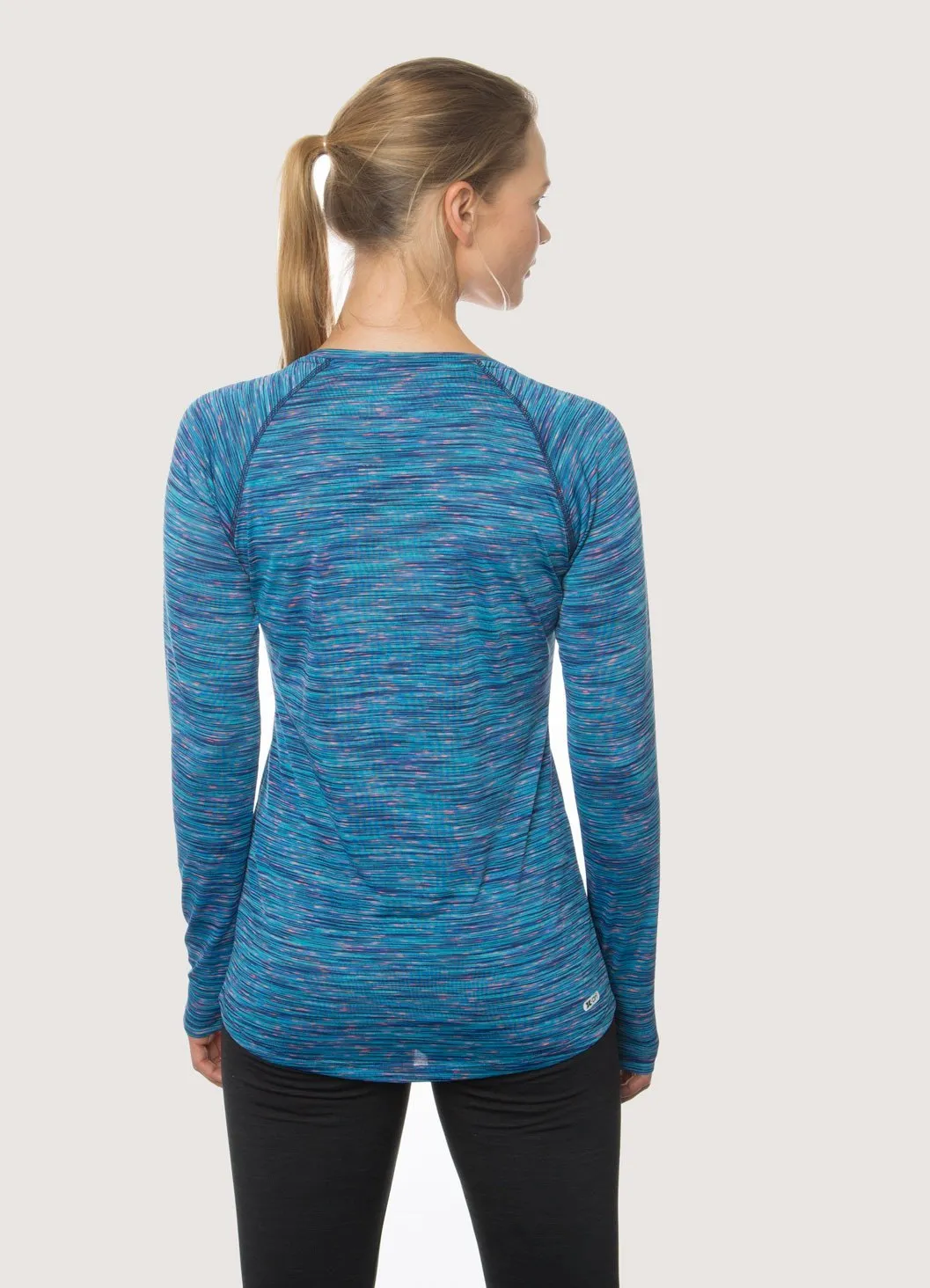 Stratus Speckled Space Dye Long Sleeve V-Neck Tee