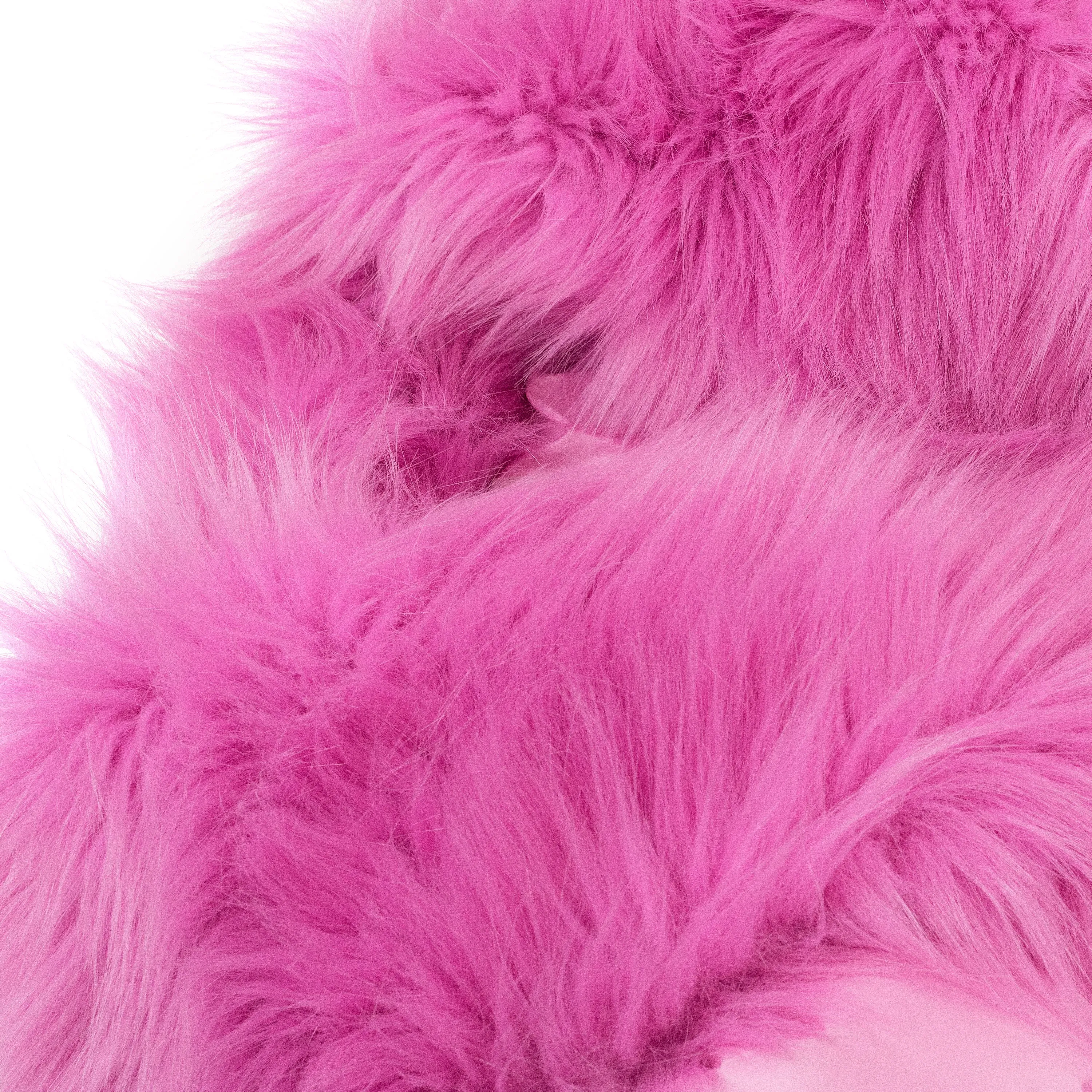 WOVEN FUR PUFFER
